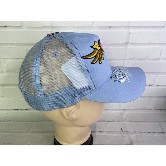 Cliff Raven Artwear Pinup Ed Hardy Tattoo Embroidered Mesh Back Snapback Hat Cap - Picture 6 of 9